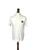 Stone Island White Logo Tee - Medium