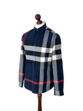 Burberry Navy Somerton Check Shirt - Small