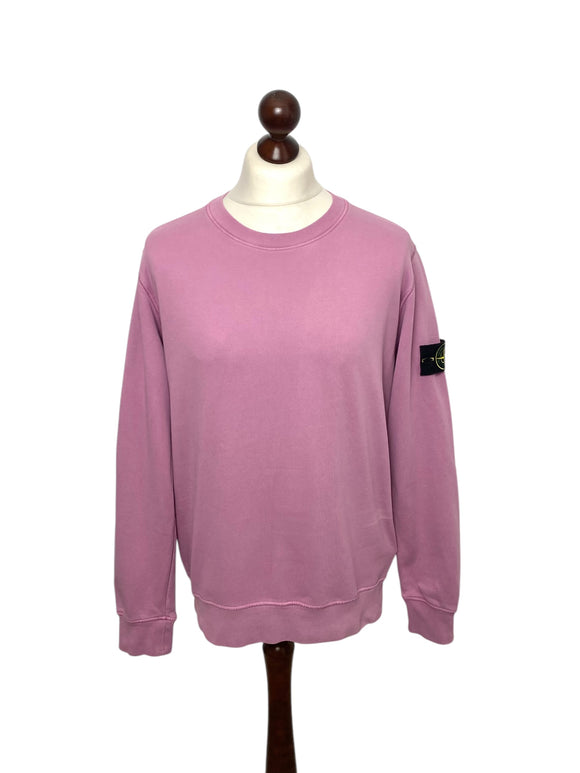 Stone Island Pink Crewneck Sweater - Large