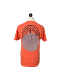 Stone Island Orange Big Logo Tee - Small