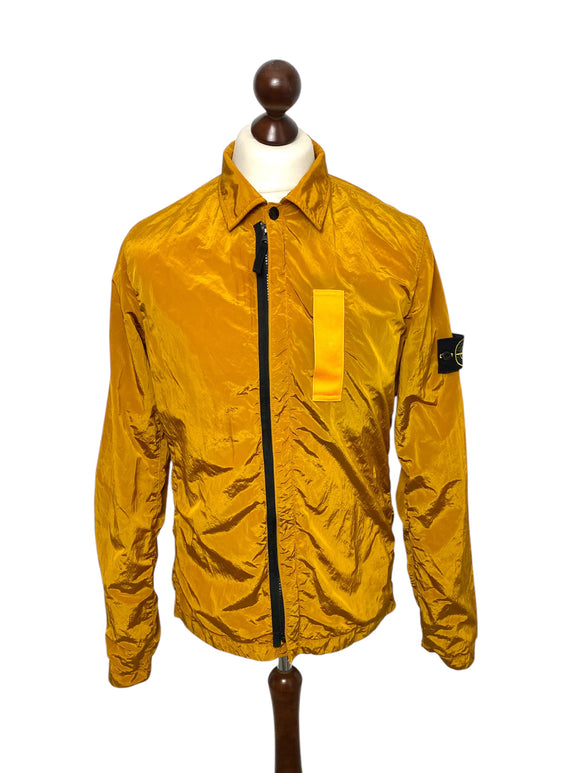 Stone Island Orange Nylon Metal Overshirt - Medium