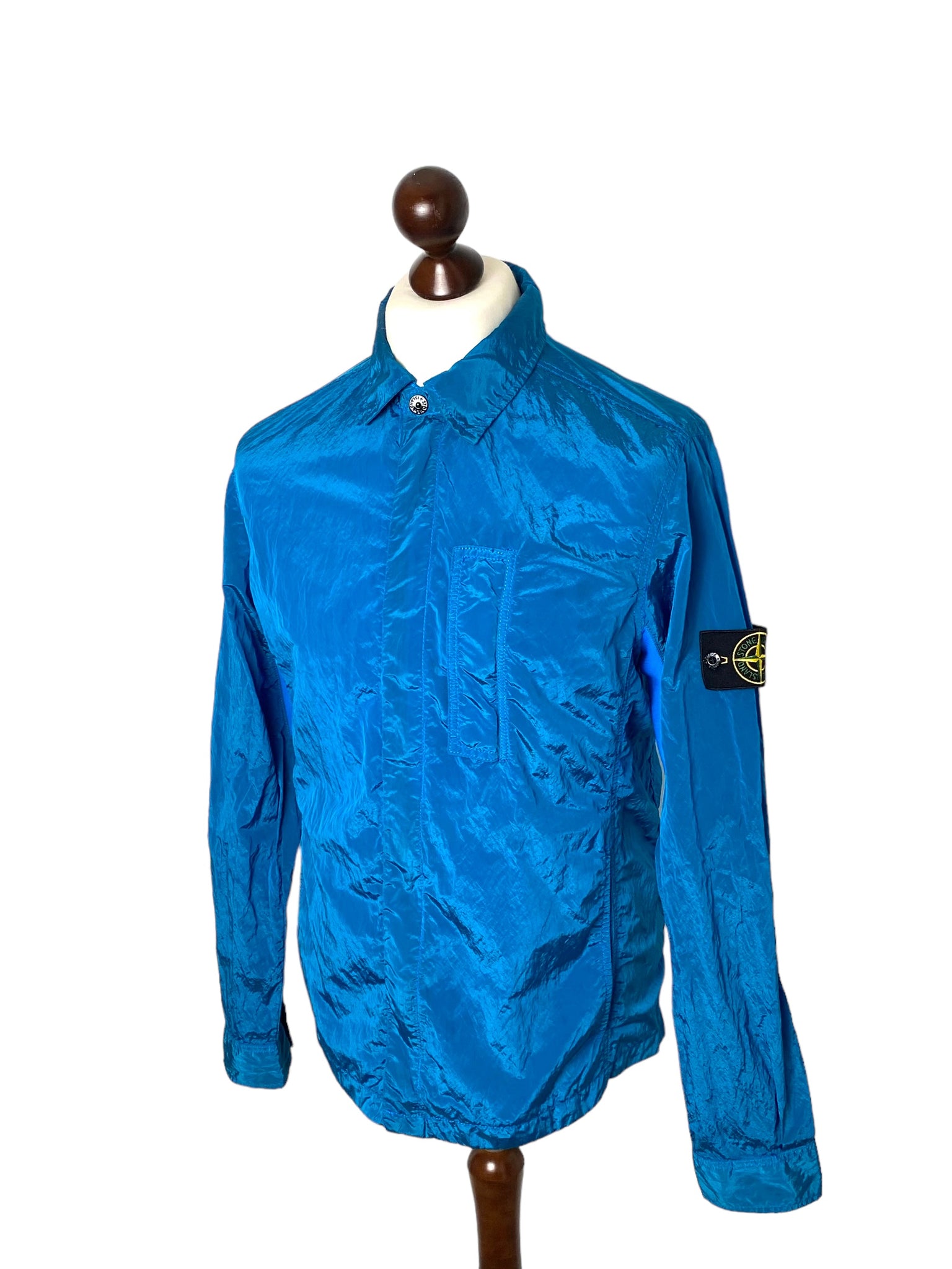 Stone island blue nylon metal overshirt sale