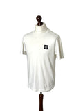 Stone Island White Logo Tee - Medium