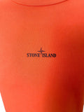 Stone Island Orange Big Logo Tee - Small